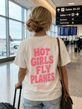 COMING SOON: Pink HOT GIRLS FLY PLANES™ Tee by ROAMCRAFT CO.